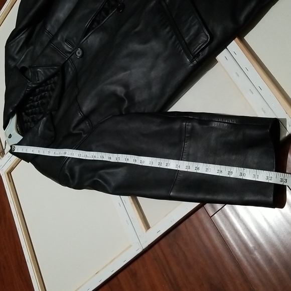 Trucker Leather - Leather Jacket, Size - M, Color - Black - Picture 12 of 13